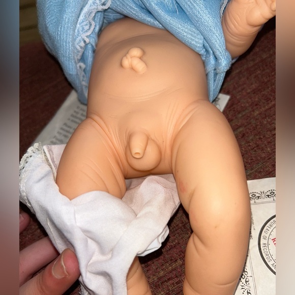 VINTAGE Raffoler Anatomically Correct Realistic Newborn Baby Boy Doll 80s Male - Picture 13 of 16